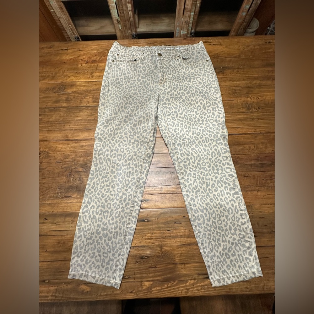 Leopard Print Skinny Jeans Women’s Size 14R